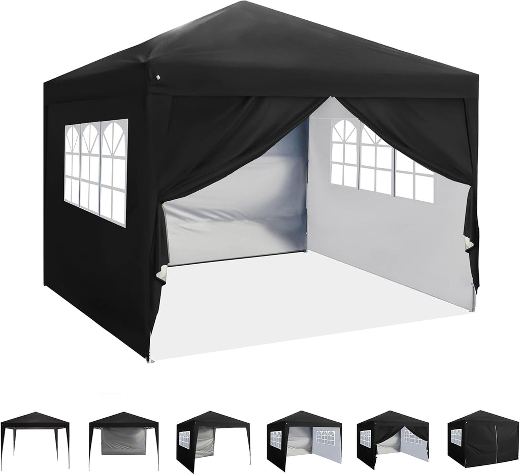 10'x10' Pop Up Canopy with Sidewalls, Royal Blue U80058
