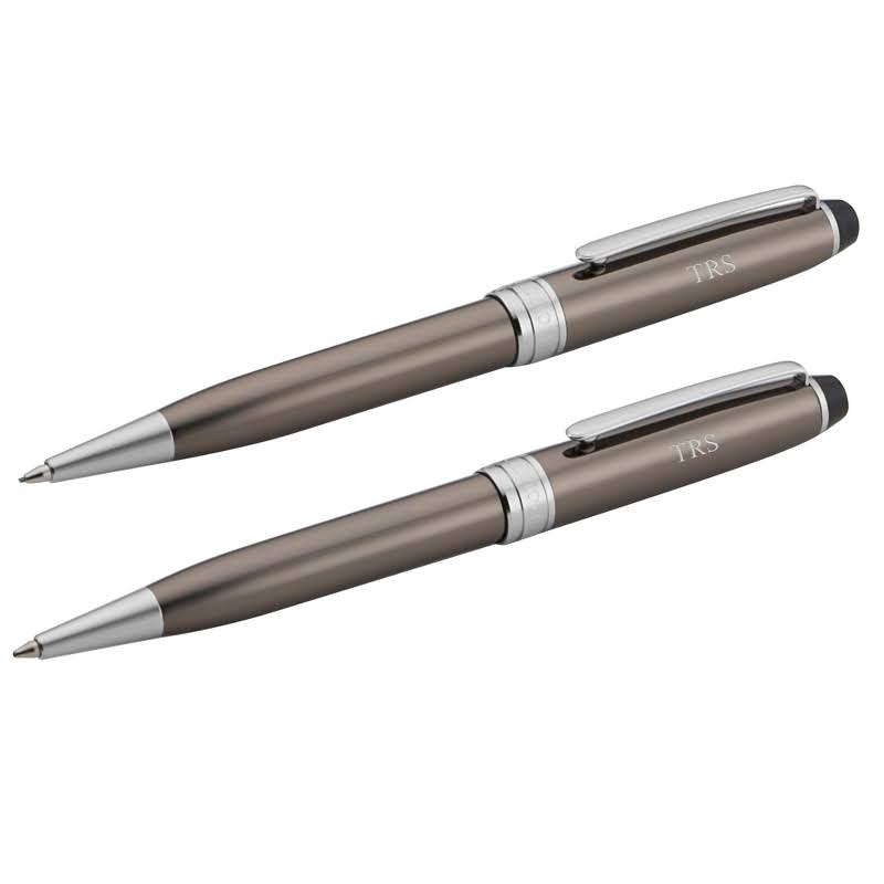 Gunmetal and Silver Pen and Pencil Set H218082