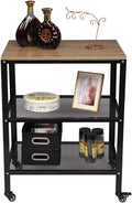3-Tier Rolling Kitchen Cart with Storage J5905