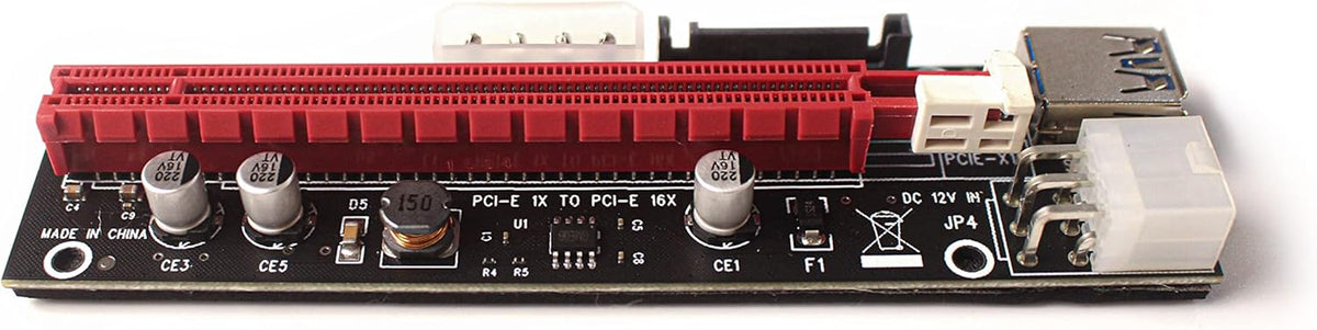 2 Pack PCIE Riser Adapter Card 16X to 1X V647