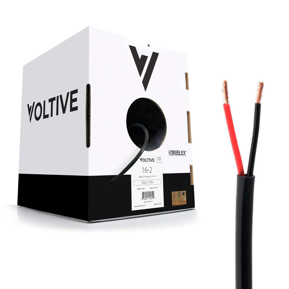 16 AWG 4 Conductor White Speaker Wire E381