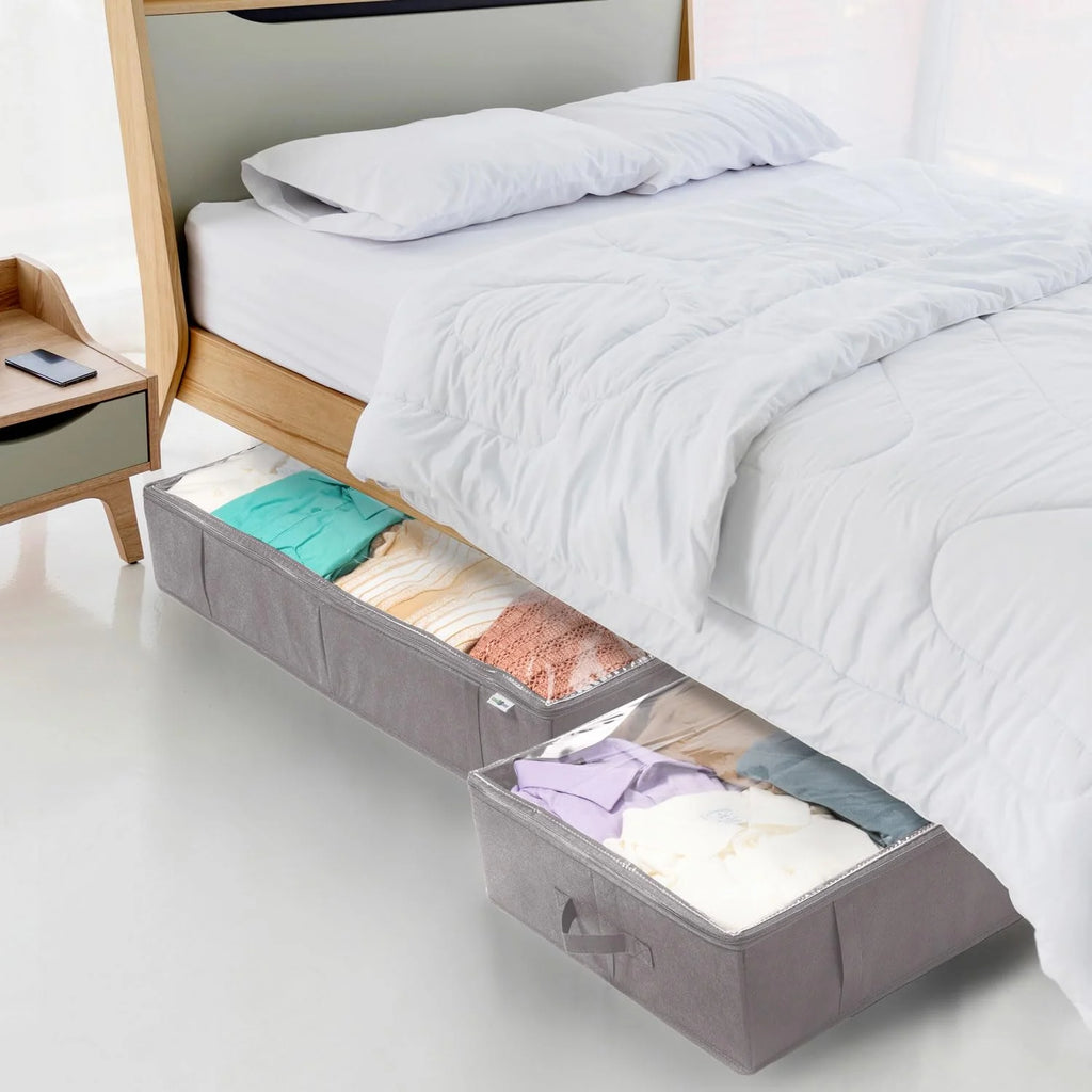 Gray 4 Pack Under Bed Storage Containers P31069