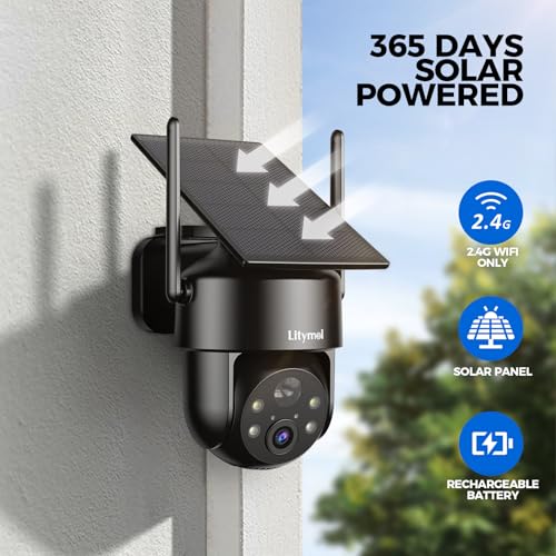 Wireless Outdoor Solar Security Cameras 2K 360° View V58493