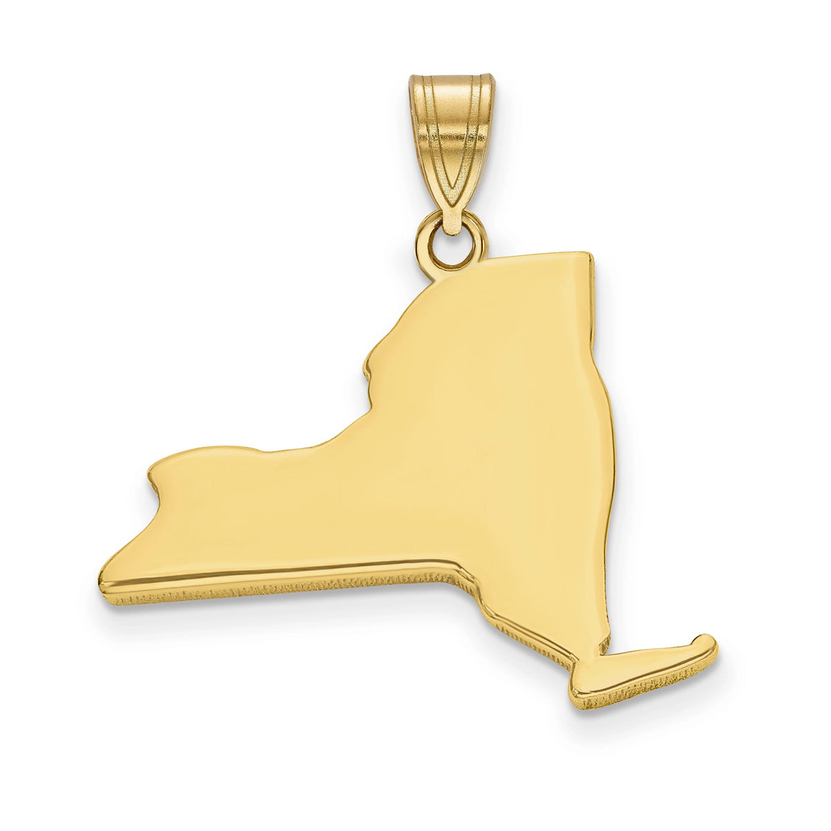14K Yellow Gold Pendant Charm With 10K Rope Chain Necklace D250