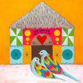 Colorful Lovebirds Canvas Art D81359