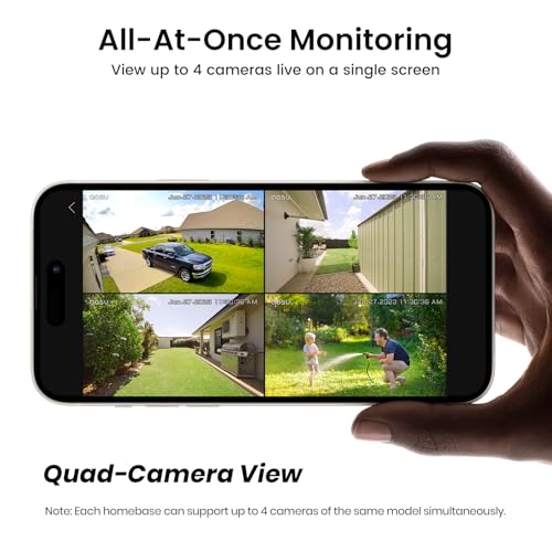 Solar Security Cameras Wireless Outdoor 2K QHD 4-Cam Kit U800634