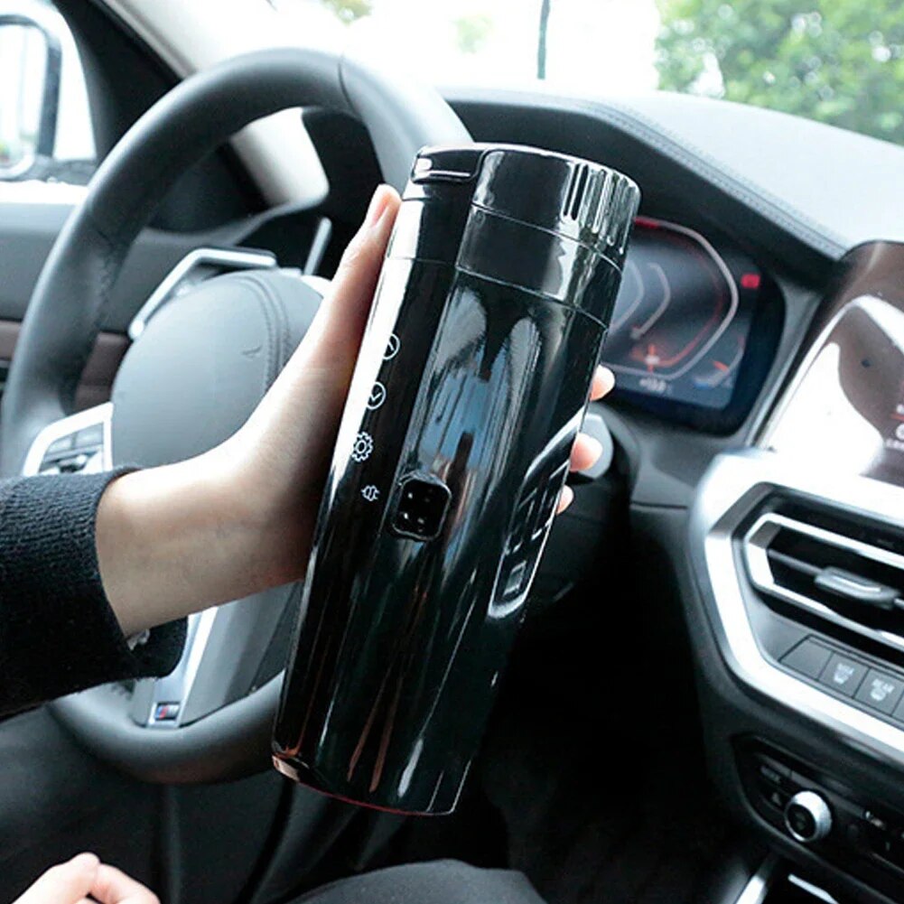 24V Car Heating Cup Portable Kettle 400/450ML Stainless Steel Y392037
