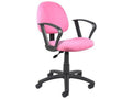 Pink Microfiber Chair with Loop Arms V313889