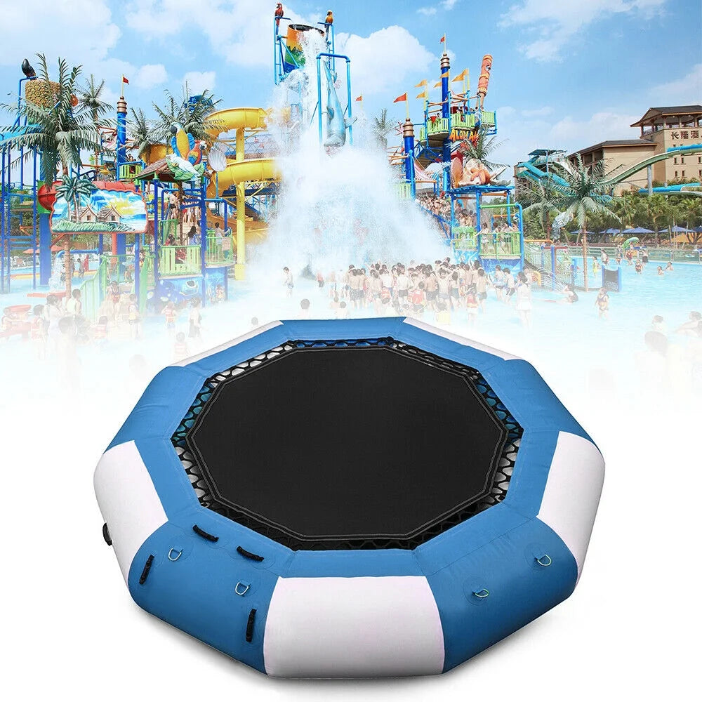 17Ft Inflatable Water Trampoline Bouncer Jump Float Platform 880lb V5623