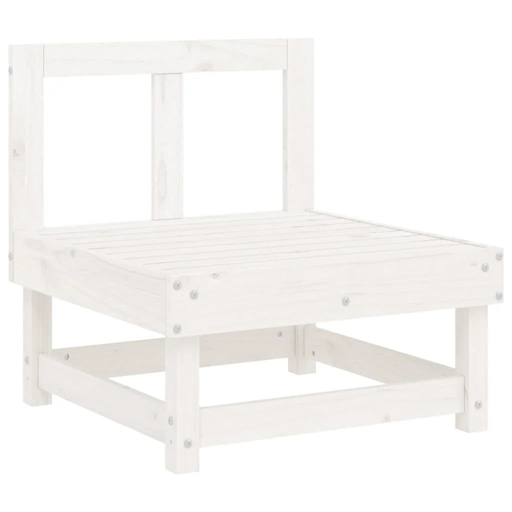 White Solid Wood Pine Sofa with Cushions J150736