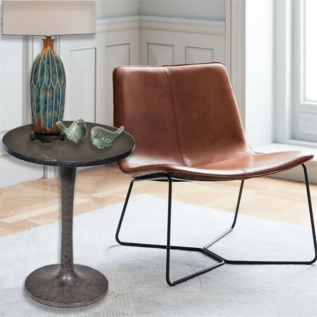 Black Marble Top Accent Table Y32062