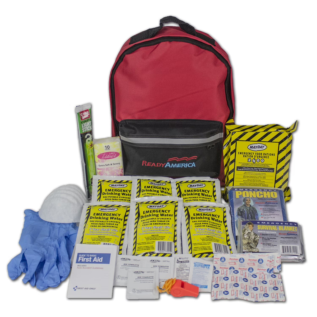 1 Person 3 Day Emergency Backpack, 18 Pieces U1742