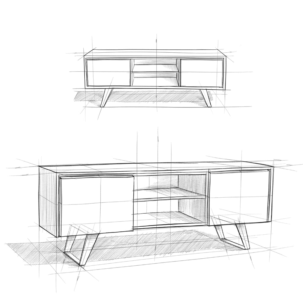 63 inch Oak TV Media Stand W3277