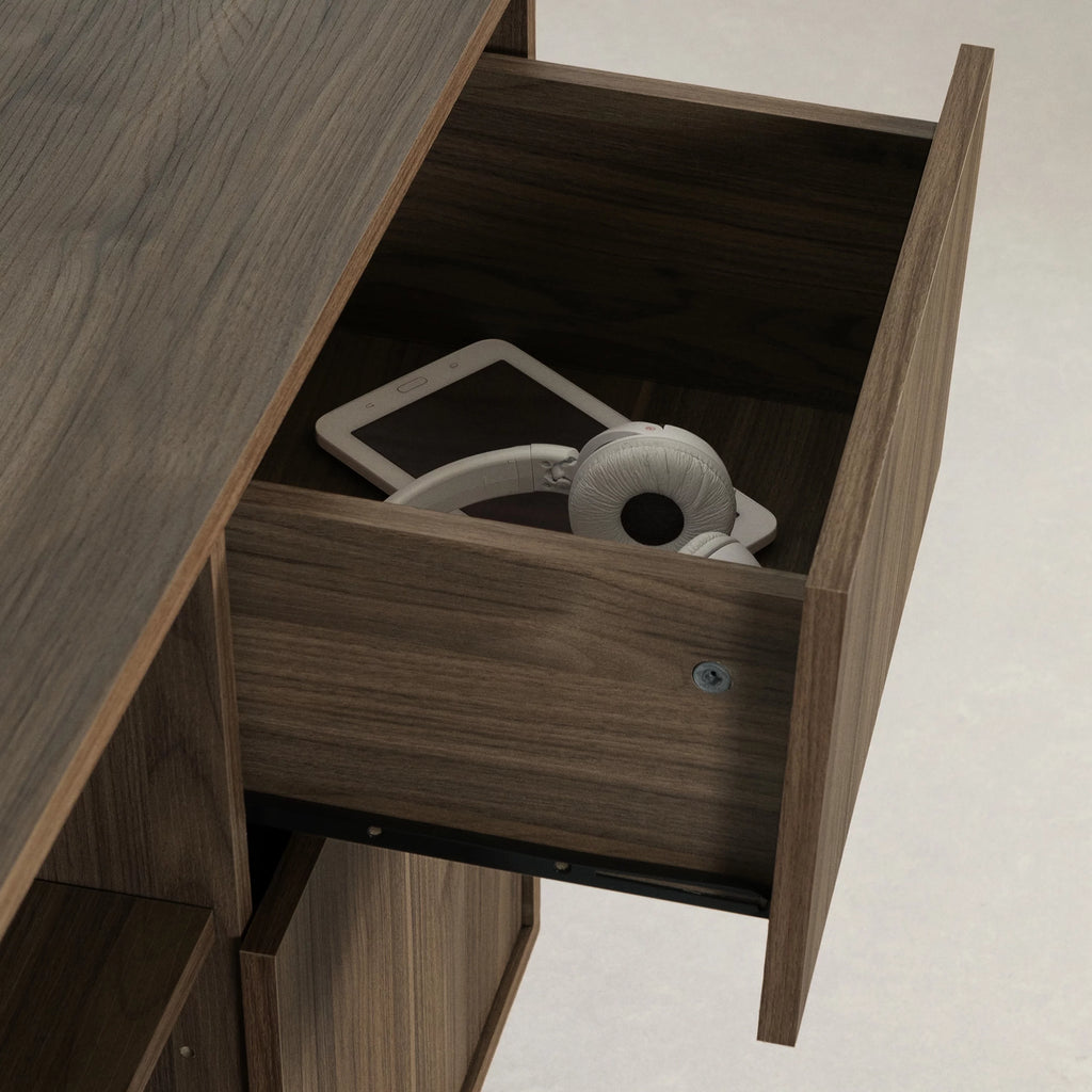 Contemporary Natural Walnut Storage Unit E127