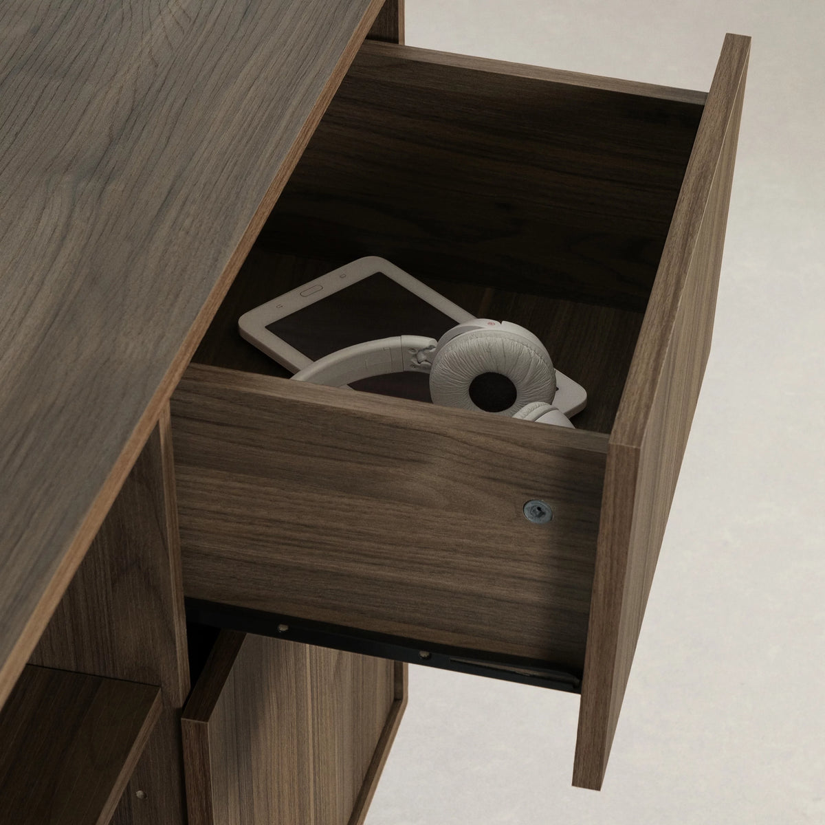 Contemporary Natural Walnut Storage Unit E127