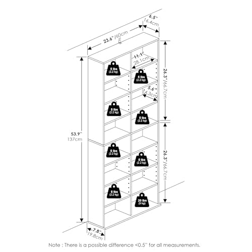 Space Saving Multimedia Storage Tower, White W598689