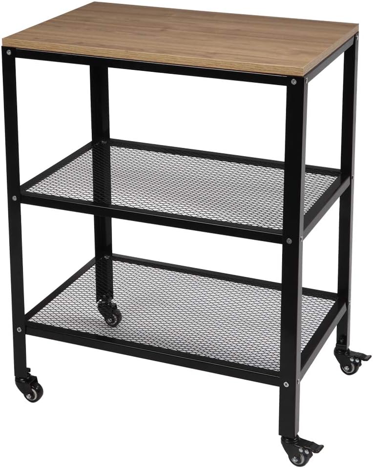 3-Tier Rolling Kitchen Cart with Storage J5905