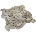 Tan Honed Sliced Pebble Floor and Wall Tile Z868