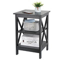 Black Rectangle End Table with Storage Shelf U440277
