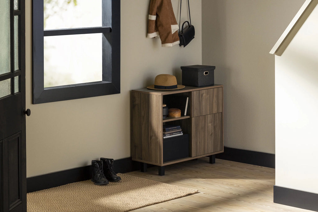 Contemporary Natural Walnut Storage Unit E127