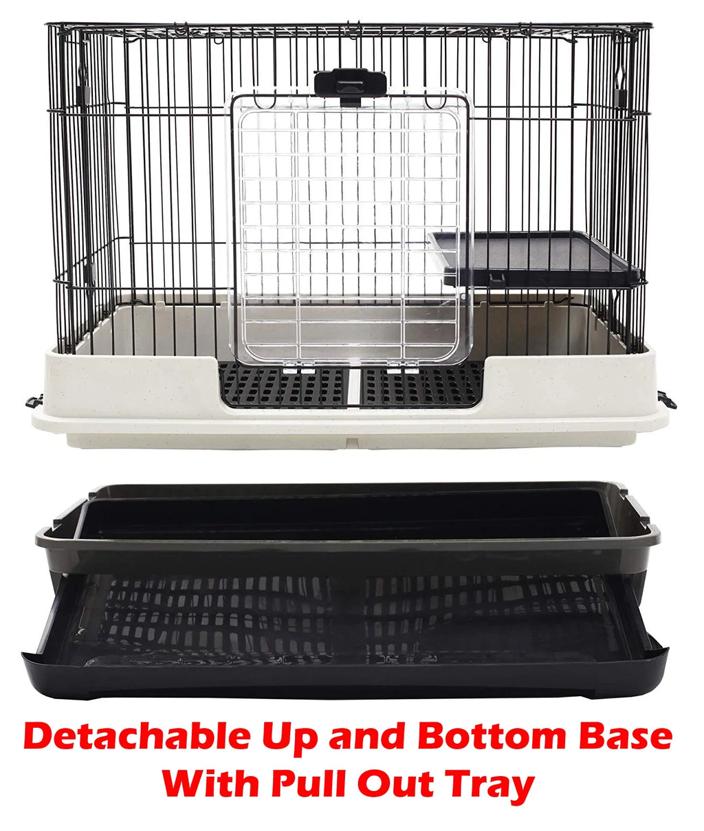 X-Large 43” 4-Story Indoor/Outdoor Rabbit Guinea Pig Hutch Cage with Washable Tray K842