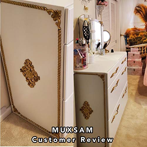 Wood Carved Appliques, 2Pcs Wooden Decorative Onlays, 15x10.5cm M627025