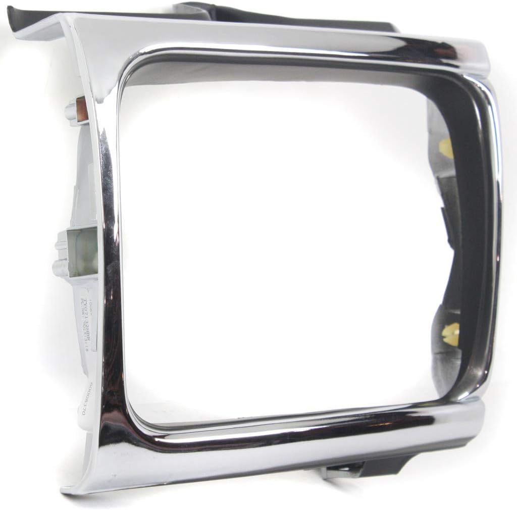 Chrome/Black Headlight Door for Toyota Pickup Passenger Side 4WD Pack of 2 P78938