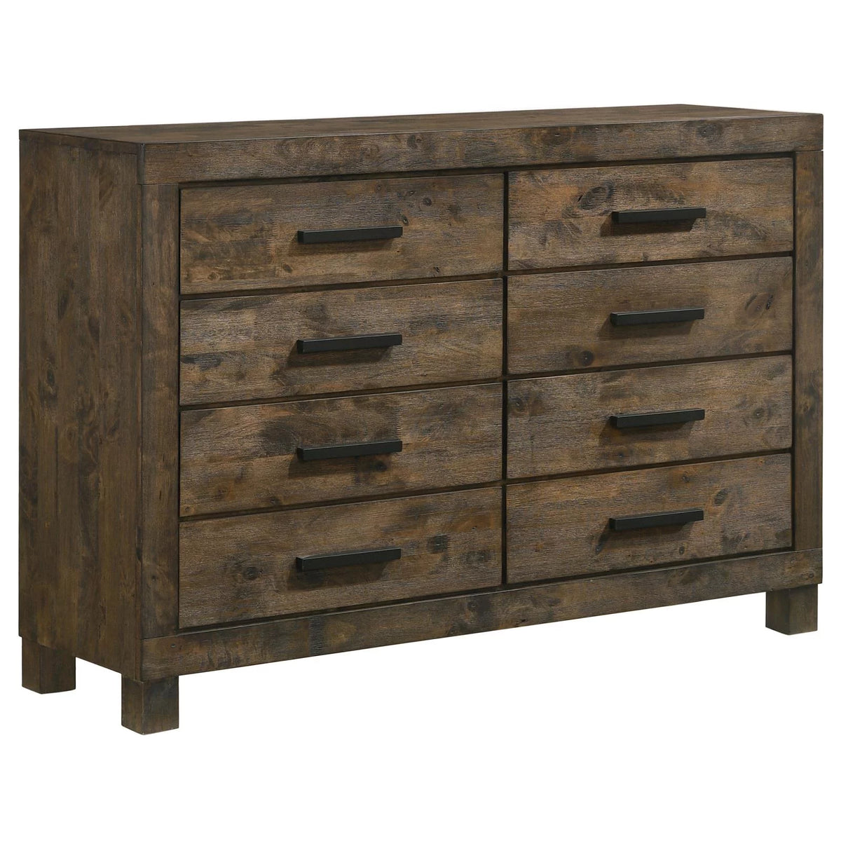 8 Drawer Rustic Golden Brown Dresser K84695