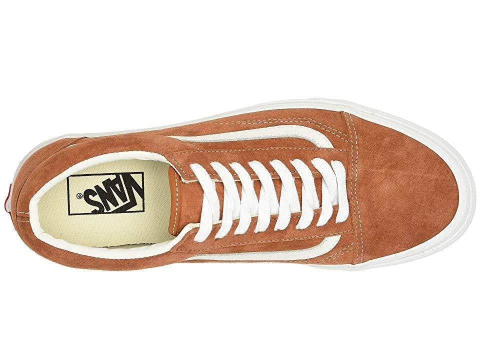Leather Brown True White Pig Suede Old Skool Shoes L7628