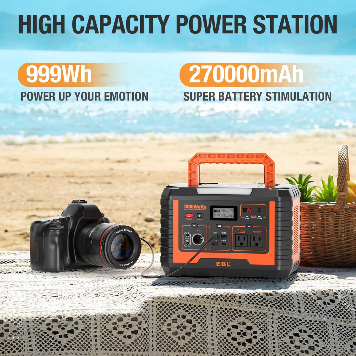 1000W Portable Solar Power Station B681728