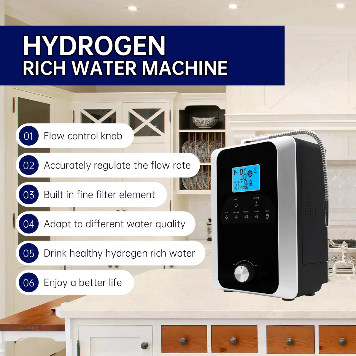 Water Ionizer and Purifier Machine, PH 3-11, 11 Plate Electrode Z59422