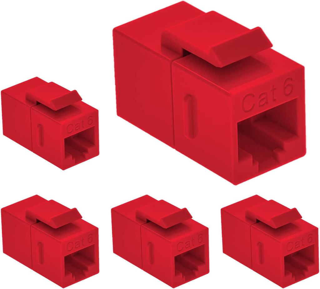 Cat.6 RJ45 Inline Coupler Female-Female 50-Pack Orange T5267