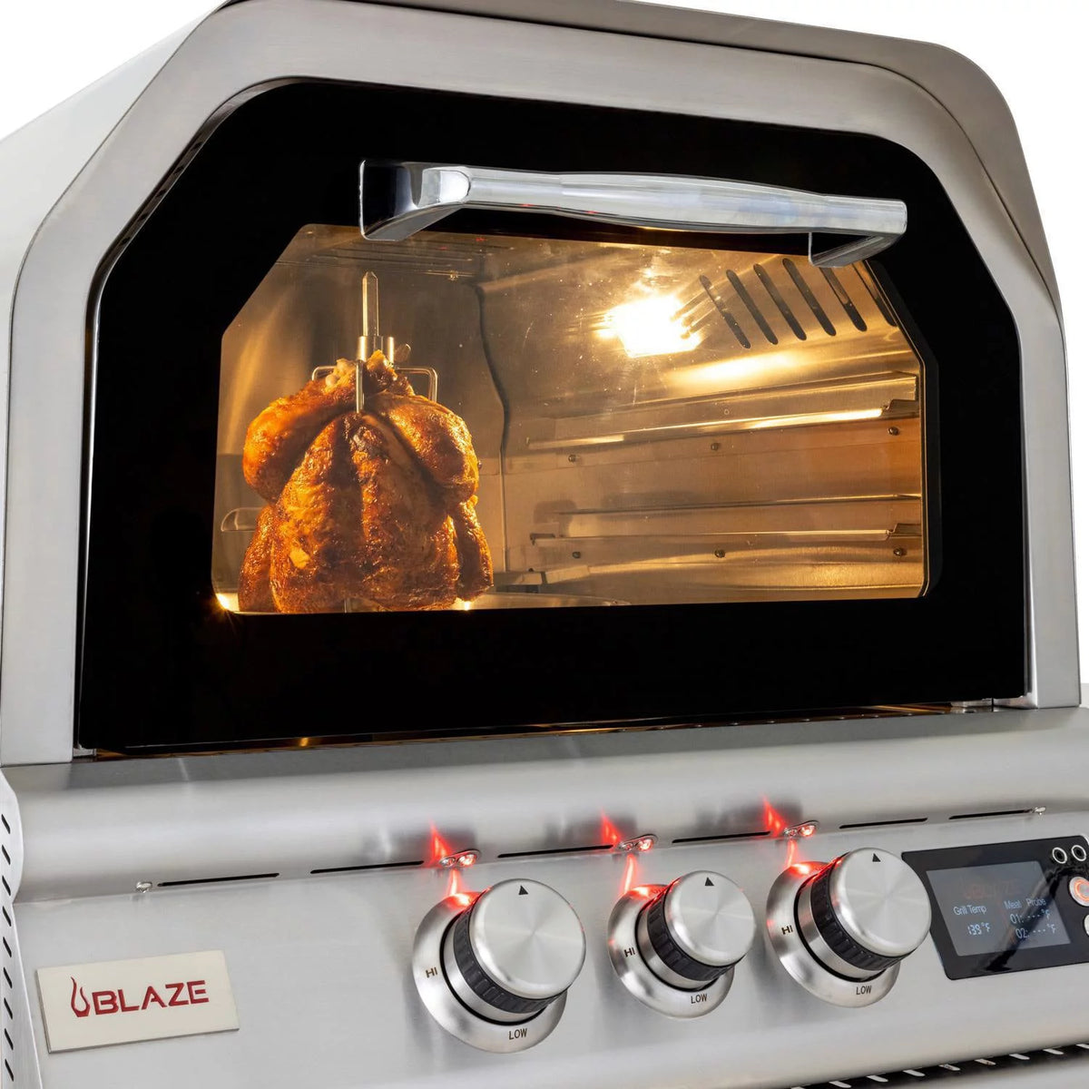 26-Inch Built-In Propane Outdoor Pizza Oven with Rotisserie Q4874