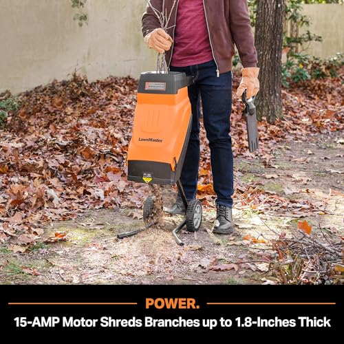 Electric Wood Chipper Shredder 15-Amp 1.8-Inch Cutting Diameter G161087