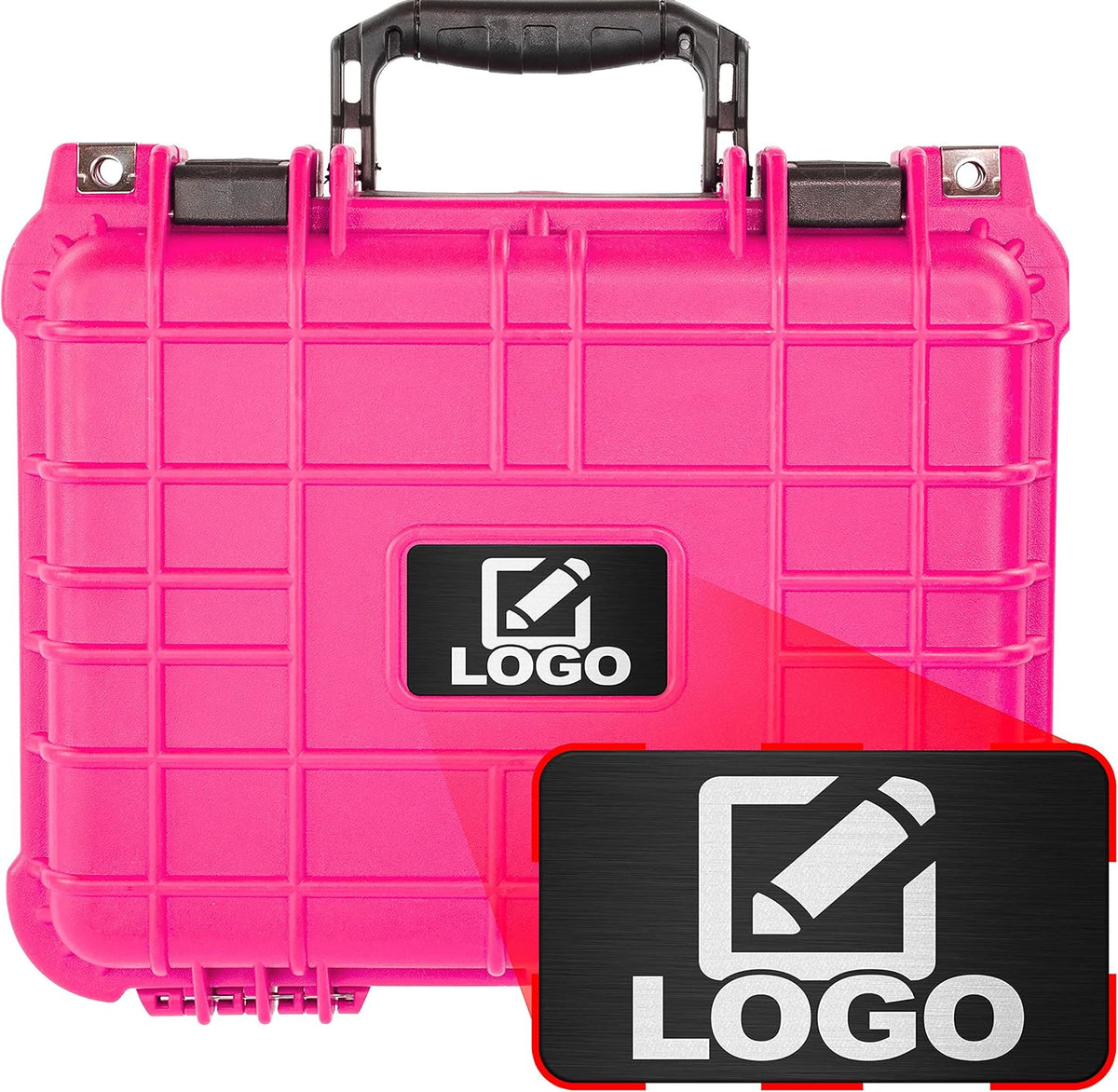Neon Blue Waterproof Shockproof Hard Case with Foam 13.37 Inch 11.62 Inch 6 Inch Pack of 2 W202924