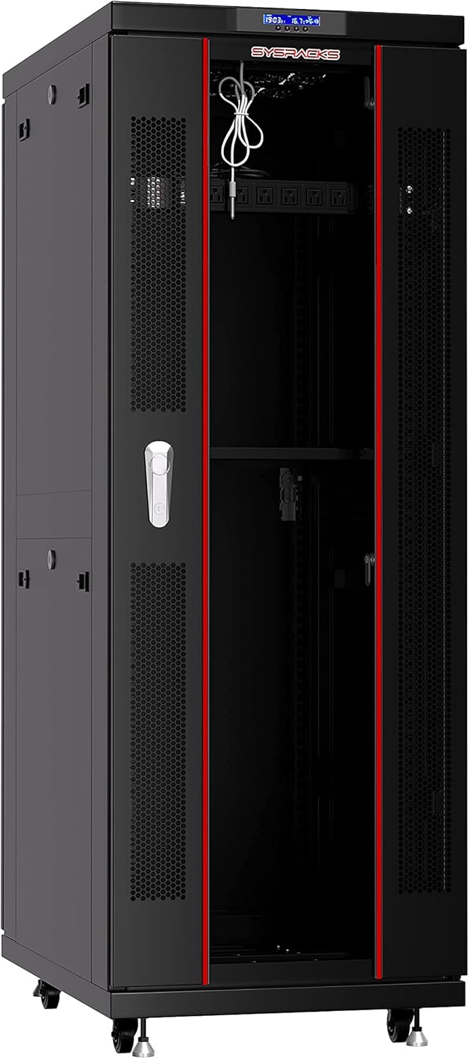 42U Server Rack Network Enclosure on Wheels A50382