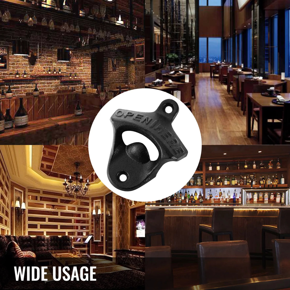 Set of 100pcs Rustic Cast Iron Bottle Opener T94499