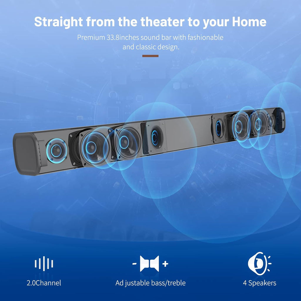 100W Wireless TV Sound Bar with HDMI-ARC C540