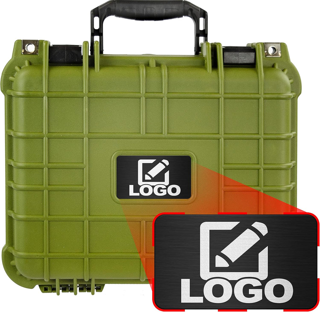 Neon Blue Waterproof Shockproof Hard Case with Foam 13.37 Inch 11.62 Inch 6 Inch Pack of 2 W202924
