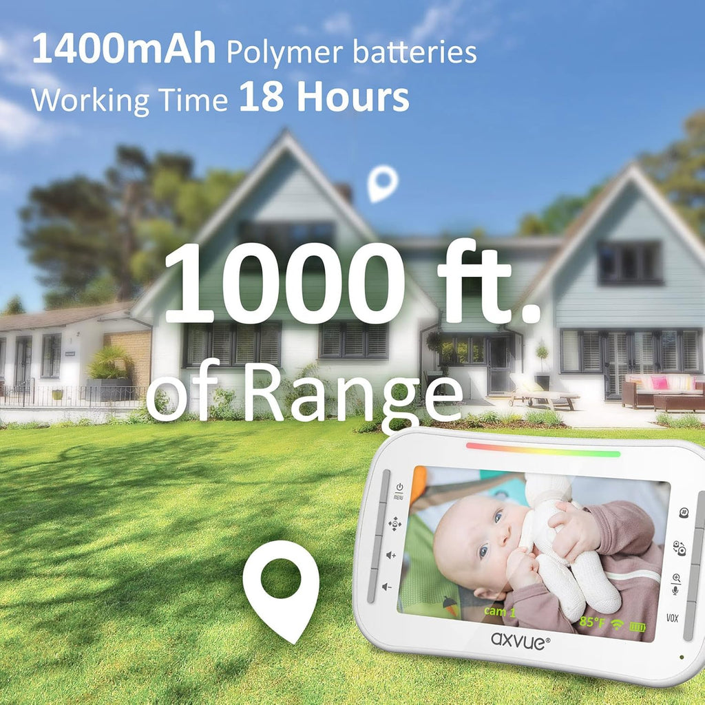 Baby Monitor with Pan-Tilt-Zoom Camera and LCD Screen, Night Vision A20321