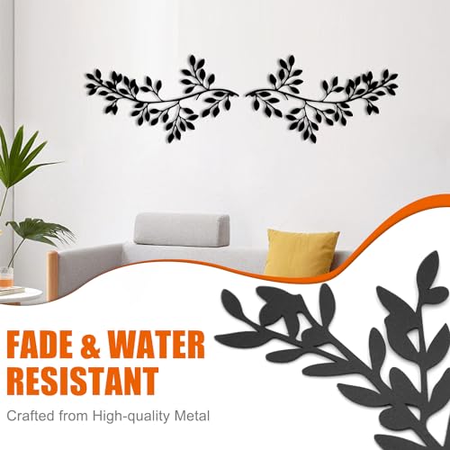 2 Pieces Metal Olive Branch Leaf Wall Decor M762