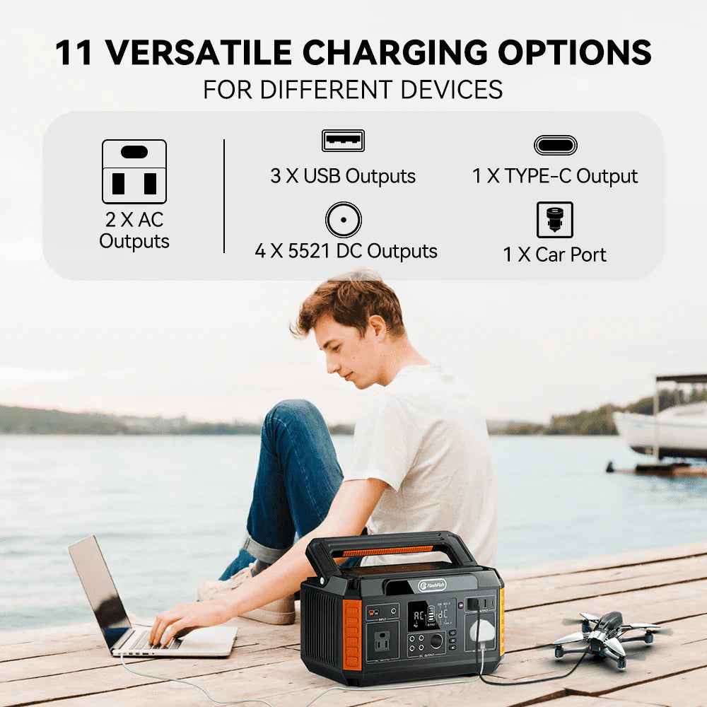 560W Portable Power Station, 520Wh/140400mAh Solar Generator W73095