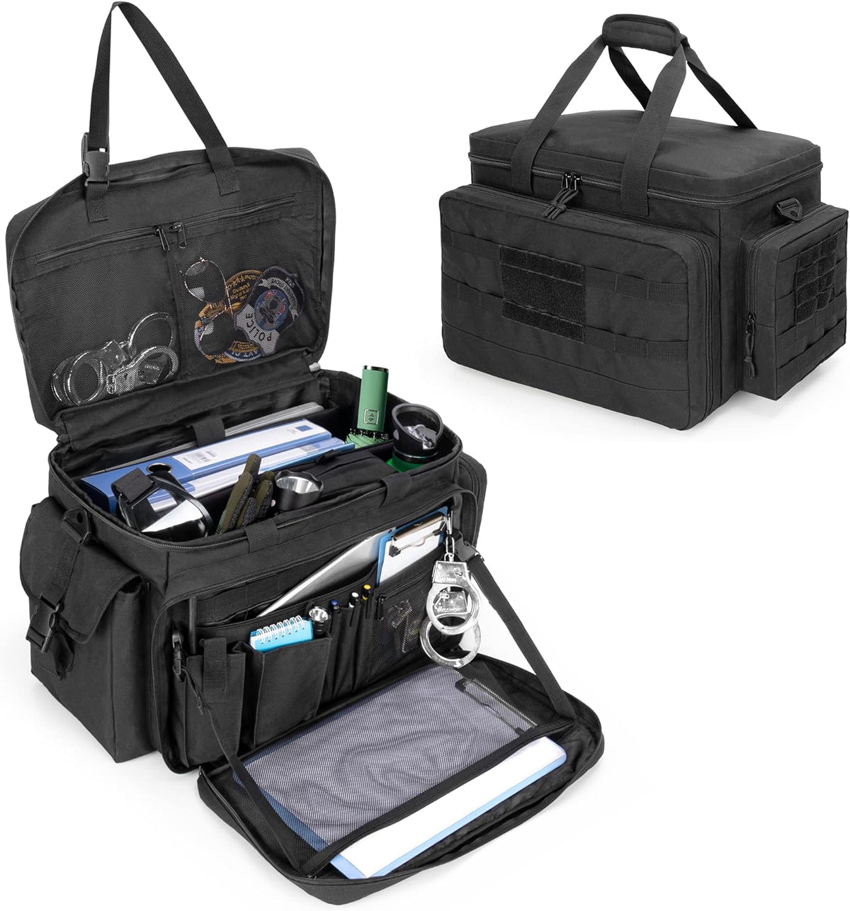 Black Car Front Seat Organizer with Padded Laptop Layer W20121