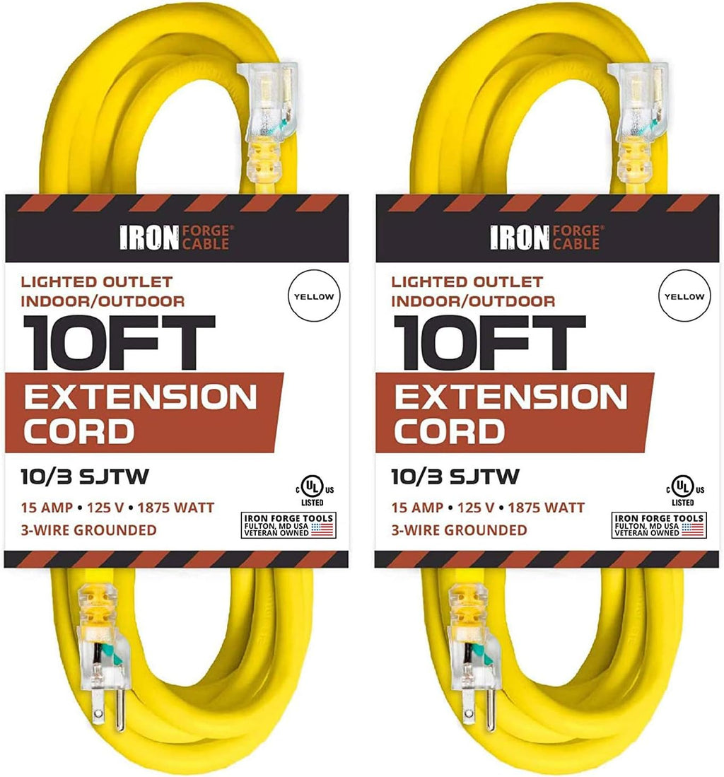 50 Foot Lighted Outdoor Extension Cord 10 Gauge D100581
