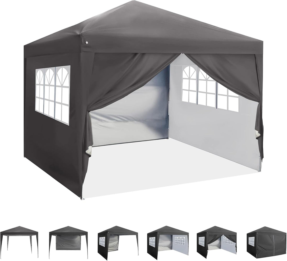 10'x10' Pop Up Canopy with Sidewalls, Royal Blue U80058