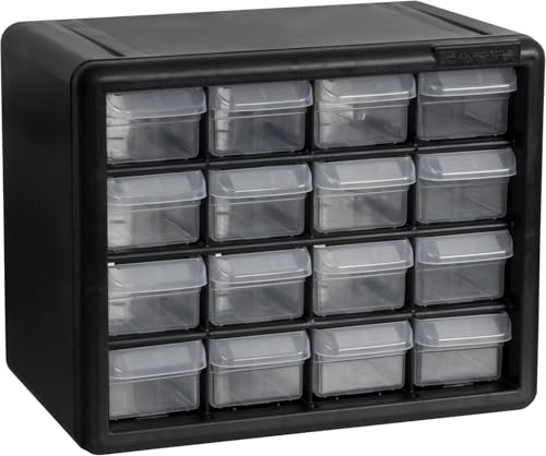 24-Drawer Plastic Storage Cabinet Black B5295