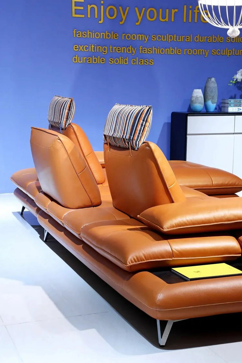 Genuine Leather Sectional Sofa W802746