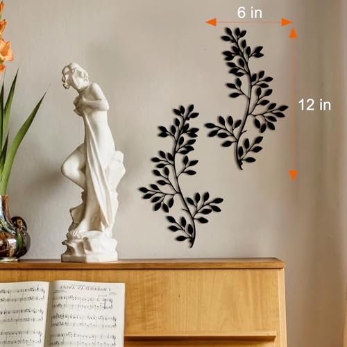 2 Pieces Metal Olive Branch Leaf Wall Decor M762