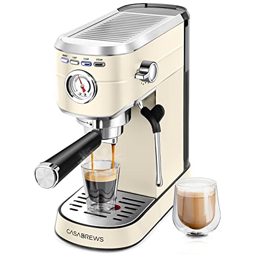 Espresso Machine 20 Bar with Milk Frother Steam Wand, Compact Coffee Machine with 34oz Removable Water Tank T146112