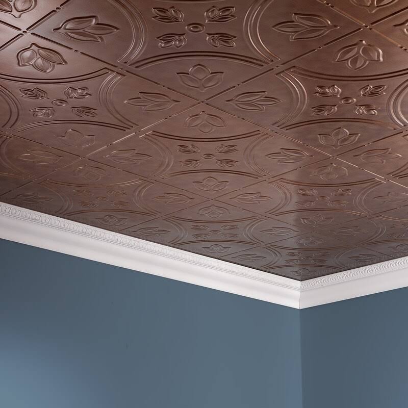 Antique Bronze Decorative Vinyl Ceiling Tile (5 Pack) Q500